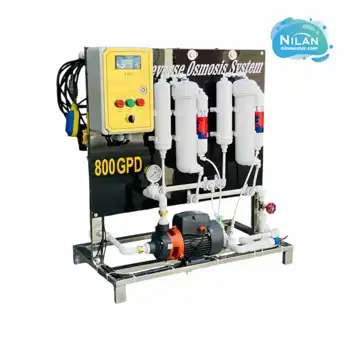 مشخصات، قیمت و خرید دستگاه تصفیه آب نیمه صنعتی 800 گالن (تابلوبرق صنعتی)